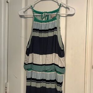 LOFT size Large striped spaghetti strap dress. LIKE NEW